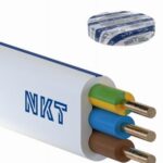 Przewód NKT instal PLUS YDYp 3x1,5 żo biały 450/750 /100m/